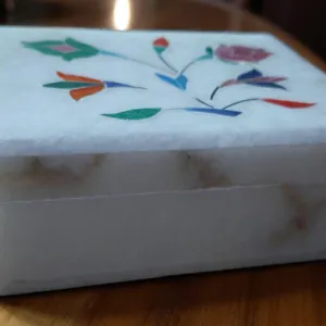 Floral Marble Box 3 Decorative Storage for Home
