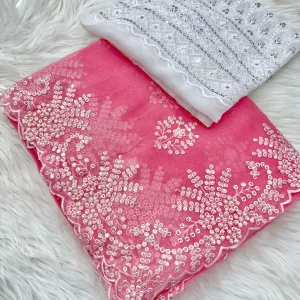 Elegant Fendy Silk Saree with Pearl and...