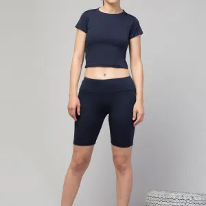 Women’s Fancy Solid Shorts – Yoga, Gym, Cycling & Activewear