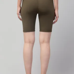 Women’s Fancy Solid Shorts – Yoga, Gym, Cycling & Activewear