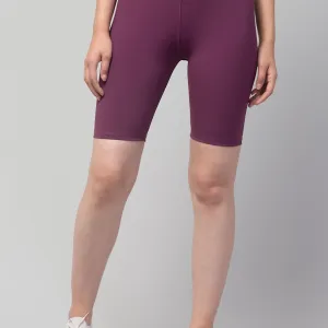 Women’s Fancy Solid Shorts – Yoga, Gym,...