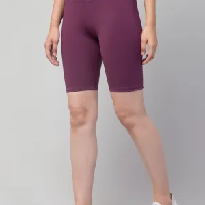 Women’s Fancy Solid Shorts – Yoga, Gym, Cycling & Activewear