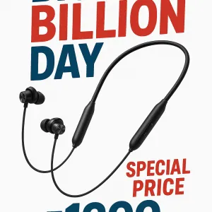 OnePlus Bullets Wireless Z3 in Ear Neckband with 12.4Mm Drivers, 3D Spatial Audio,10 Mins Charge for 27 Hrs Playback, AI Call Noise Cancellation, 4 EQ Preset, Dynamic Bass Enhancement & BT5.4, Black