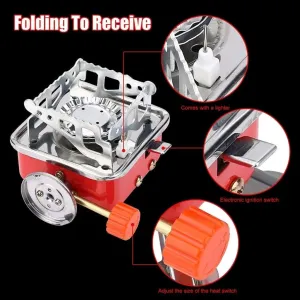 Portable Folding Aluminum Gas Stove for Camping Outdoor Cooking