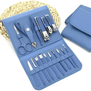 16 in 1 manicure pedicure kit with luxur...