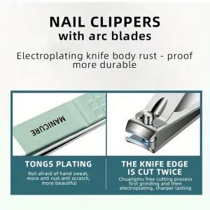 16 in 1 manicure pedicure kit with luxury travel case