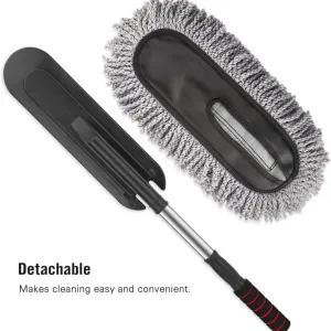 Microfiber Car Cleaning Brush – Multipurpose Mop Duster with Expandable Handle, Long-Handled Car Wash Brush for Home, Kitchen, Office