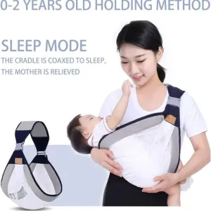 Breathable adjustable baby sling carrier for newborn to toddler