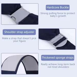 Breathable adjustable baby sling carrier for newborn to toddler