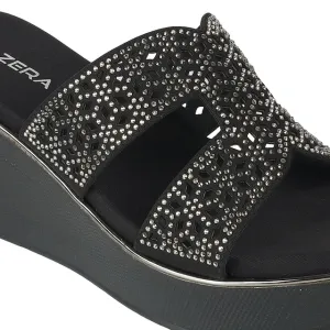 Women’s Embellished Wedge Slip-On Sandals