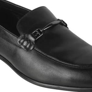 Mens Regalé Black Leather Loafers