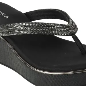 Women’s Embellished Wedge Thong Sandals