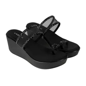 Women’s Transparent Strap Wedge Toe Ring Sandals