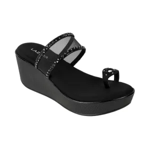 Women’s Transparent Strap Wedge Toe Ring Sandals