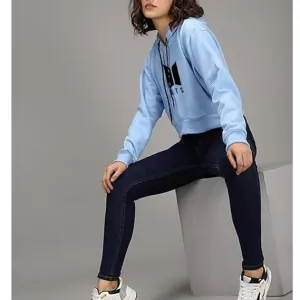 Women's Crop Hoodie Long Sleeve Drawstri...