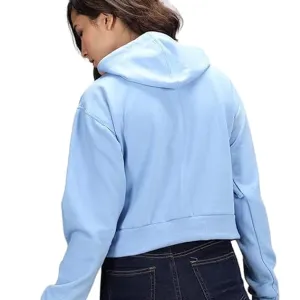 Women's Crop Hoodie Long Sleeve Drawstring Cotton Regular Hooded I Hoodie for Girls and Womens Sweatshirt