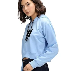 Women's Crop Hoodie Long Sleeve Drawstring Cotton Regular Hooded I Hoodie for Girls and Womens Sweatshirt