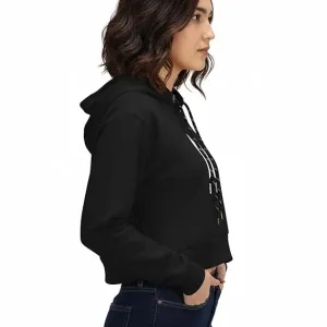 Women's Crop Hoodie Long Sleeve Drawstring Cotton Regular Hooded I Hoodie for Girls and Womens Sweatshirt