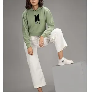 Women's Crop Hoodie Long Sleeve Drawstri...