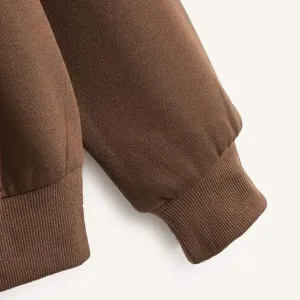 Women's Polycotton Fleece Plain Hooded Neck Full Zipper Winter Jacket Sweatshirts Casual Hoodie with Kangaroo Pocket