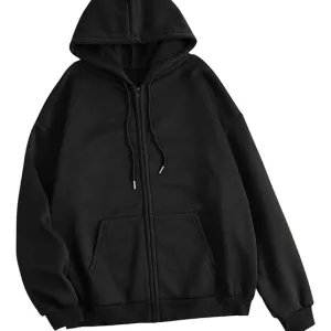 Women’s Polycotton Fleece Plain Full-Zip...