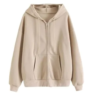 Women’s Polycotton Fleece Plain Full-Zip...