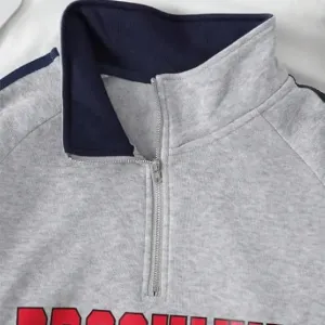 Men’s Collar Chain Cotton Fleece Sweatshirt | Warm Hoodie for Gym, Travel & Casual Winter Wear