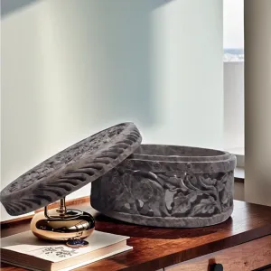 Intricate Leaf Elephant Design Marble De...