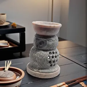 Owl Face Marble Tealight Holder and Aroma Diffuser