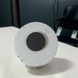 White Marble Magnet with Semi Precious Inlay Stone Work