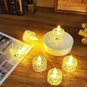 LED Electric Candle Lights Decorative Set of 4 Pieces