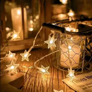 Star Shape LED Water Drop String Lights...