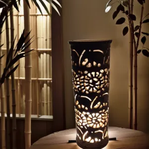 Soapstone Marble LED Decor Piece with Elephant Carving