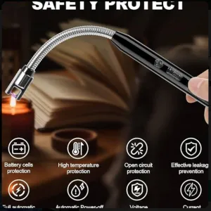 Windproof USB Electric Kitchen Gas Lighter Flexible Neck