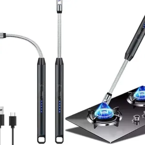 Windproof USB Electric Kitchen Gas Lighter Flexible Neck