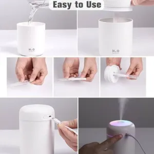 Colorful Cool Mini Humidifier, Essential Oil Diffuser, Aroma Essential USB Personal Desktop Humidifier for Car, Office Room, Bedroom etc,2 Adjustable Mist Modes