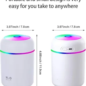 Colorful Cool Mini Humidifier, Essential Oil Diffuser, Aroma Essential USB Personal Desktop Humidifier for Car, Office Room, Bedroom etc,2 Adjustable Mist Modes