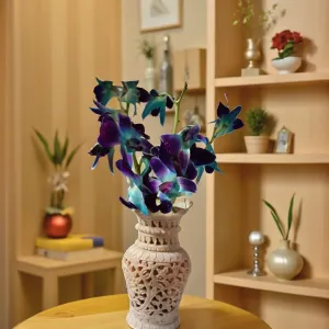 6" Soapstone Marble Flower Vase With Int...