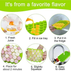 Flexible Silicone Ice Cube Tray with 37 Small Cubes
