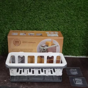 Multipurpose Hanging Drain Rack Sponge Holder with Hook