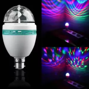 360 Degree Rotating LED Disco Bulb Party Light
