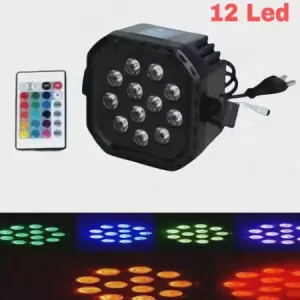 12 LED PAR DJ Light With Remote UV Color...