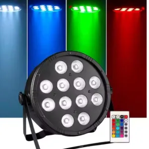 12 LED Mini DJ PAR Light With Remote Slim Design