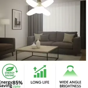 LIGHT 25 WATT 4 FAN LED BULB LIGHT HOME DECORATION (PACK OF 3) AZ-7
