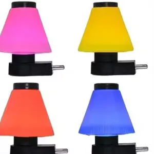 Multicolor Plug In Night Lamp Set of 4 F...