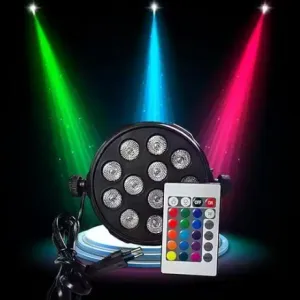 RGB Stage PAR DJ Light With Remote UV 6 In 1 Color Party Lighting
