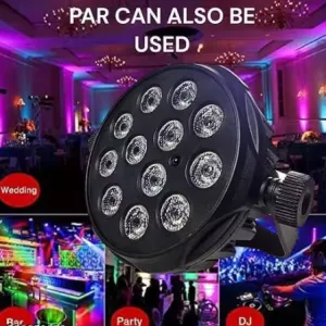 RGB Stage PAR DJ Light With Remote UV 6 In 1 Color Party Lighting