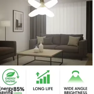 25 Watt 4 Fan LED Bulb Light For Home Decoration Pack of 3