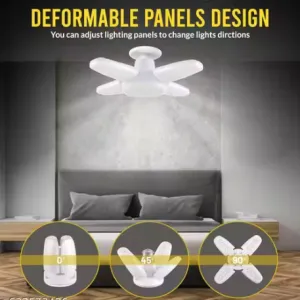 25 Watt Deformable 4 Fan LED Bulb High Bright Energy Saving B22