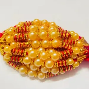 LIGHT 12 pice combo rakhi Golden white red gold beautiful rakhi with roli and chawal Bhaiya bhabi rakhi bhai, bro, brother Pack of 12